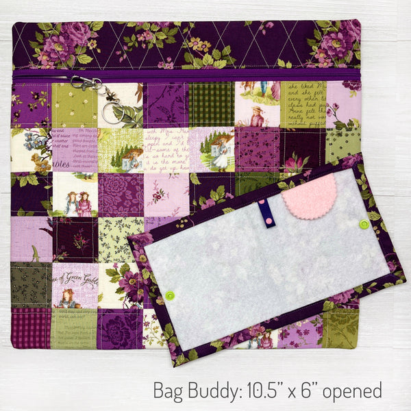 Quilted Cross Stitch Project Bag with Anne of Green Gables Fabric