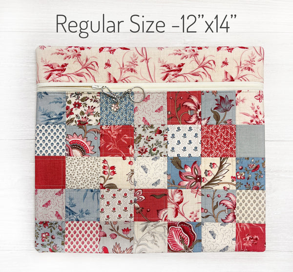 Quilted Cross Stitch Project Bag with Antoinette Fabric by French General