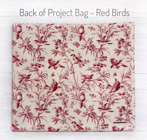 Quilted Cross Stitch Project Bag with Antoinette Fabric by French General