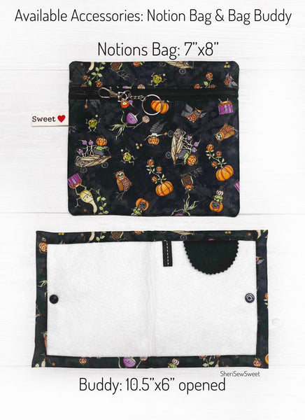 Halloween Cross Stitch Project Bag with Ghoul Friends Fabric by Teresa Kogut