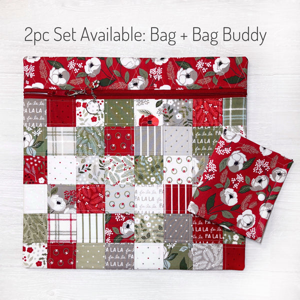 Christmas Cross Stitch Project Bag with Christmas Eve fabrics by Lella Boutique