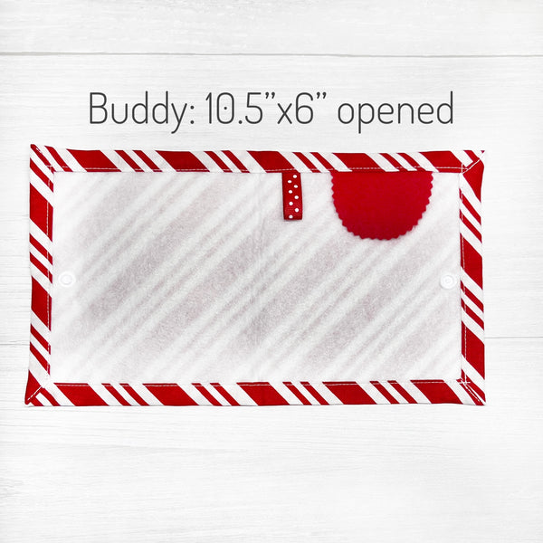 Christmas Cross Stitch Project Bag with Pixie Noel 2 Fabric - Quilted and Fully Lined