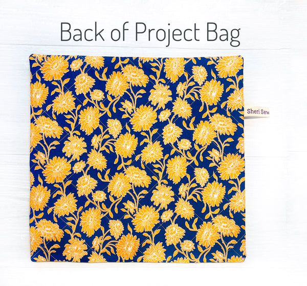 Cheddar at Twilight Patchwork Project Bag for Cross Stitch or Embroidery