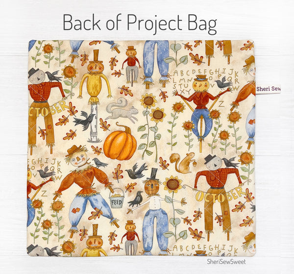 Fall Cross Stitch Project Bag with Bittersweet Farm Fabric by Teresa Kogut