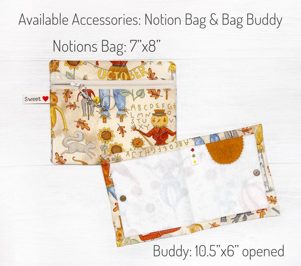 Fall Cross Stitch Project Bag with Bittersweet Farm Fabric by Teresa Kogut