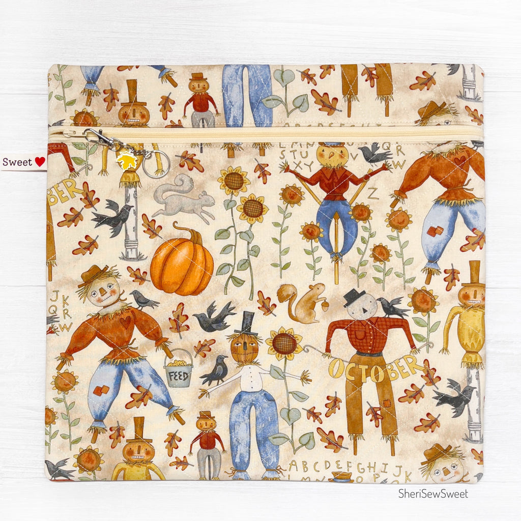 Fall Cross Stitch Project Bag with Bittersweet Farm Fabric by Teresa Kogut