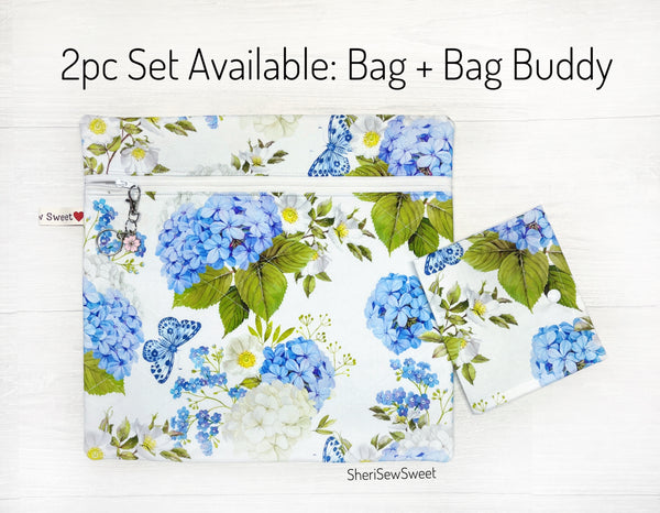Hydrangeas Print Project Bag for Cross Stitch/Needlework