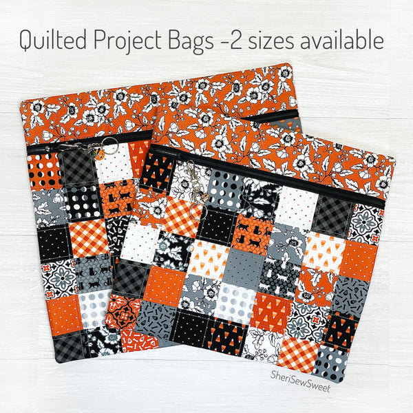 Halloween Cross Stitch Project Bag with Midnight Magic 2 Fabric