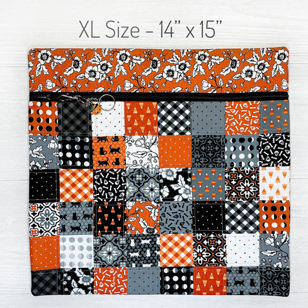 Halloween Cross Stitch Project Bag with Midnight Magic 2 Fabric