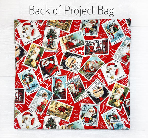 Christmas Cross Stitch Project Bag with Nicholas Fabrics by J Wecker Frisch