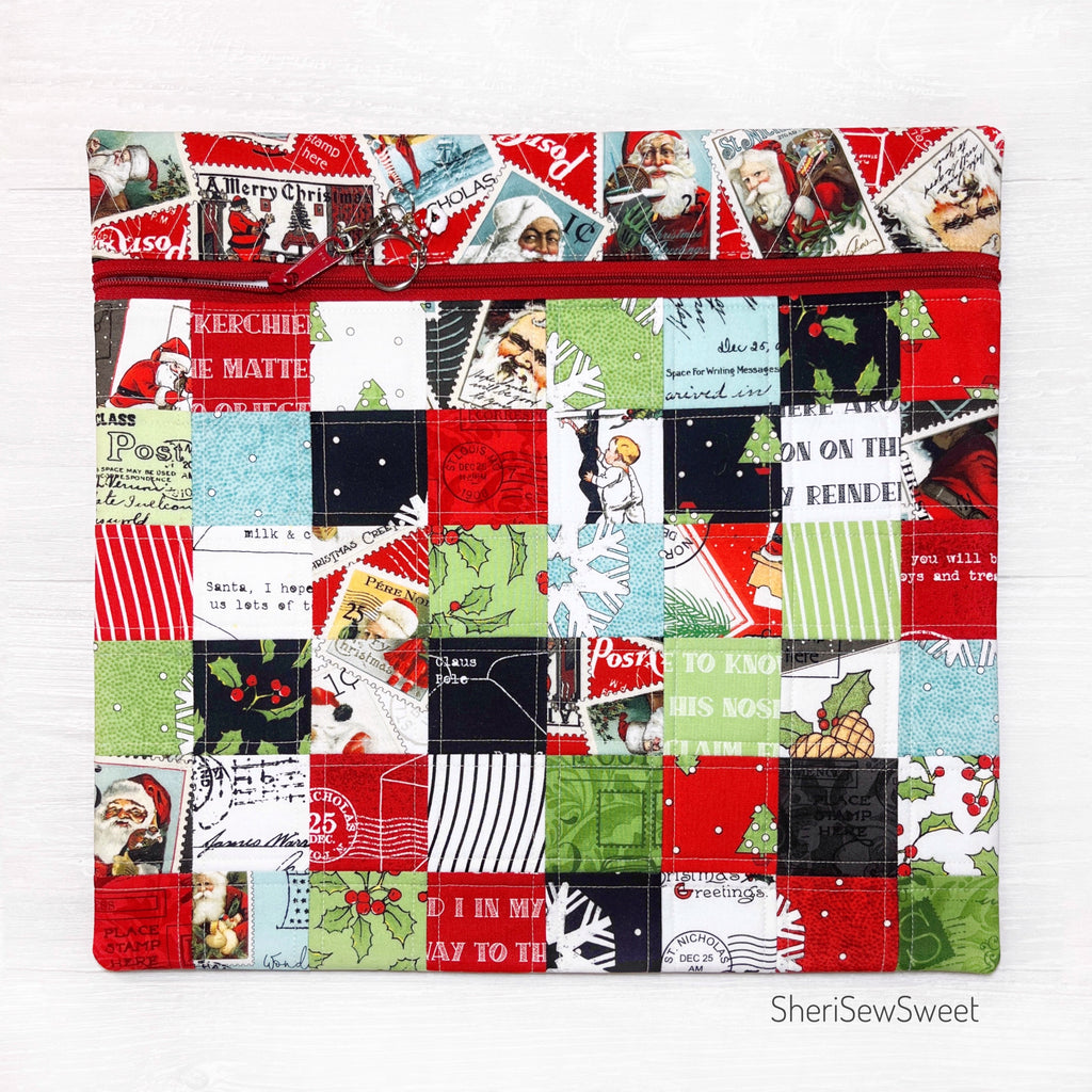 Christmas Cross Stitch Project Bag with Nicholas Fabrics by J Wecker Frisch