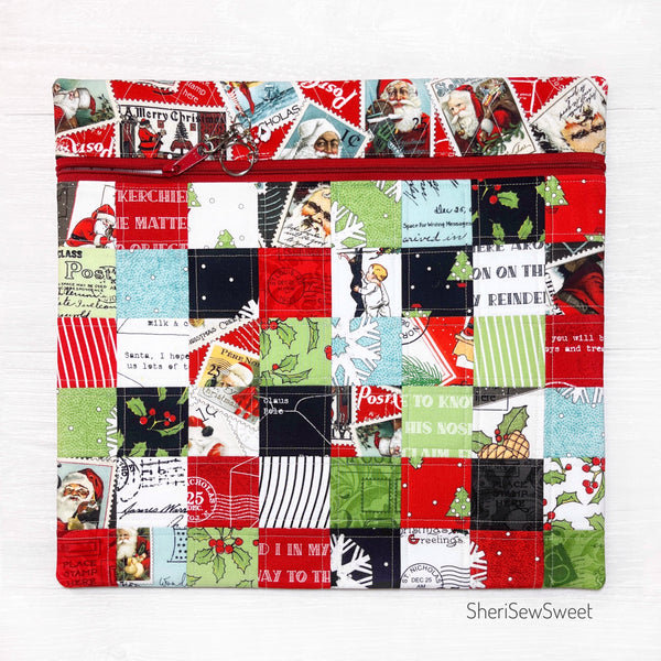 Christmas Cross Stitch Project Bag with Nicholas Fabrics by J Wecker Frisch