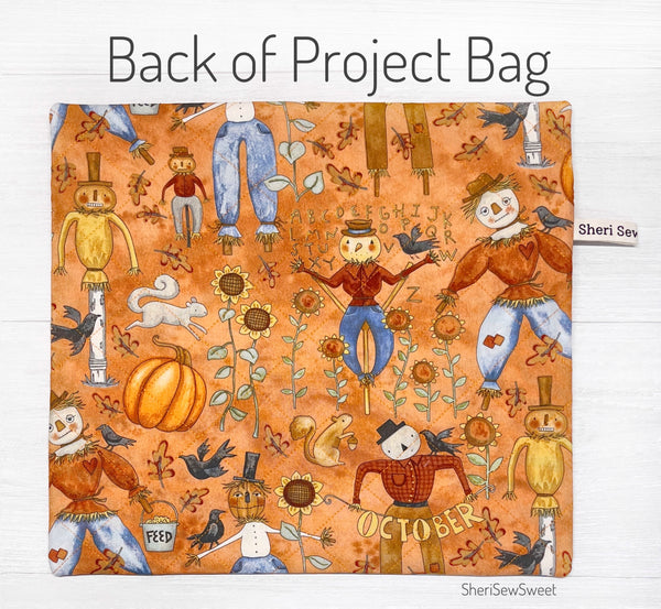 Fall Cross Stitch Project Bag with Bittersweet Farm Fabric by Teresa Kogut