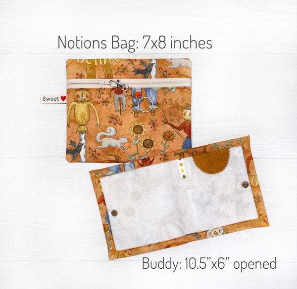 Fall Cross Stitch Project Bag with Bittersweet Farm Fabric by Teresa Kogut