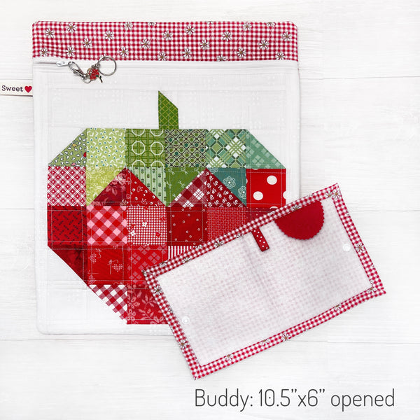Patchwork Strawberry Cross Stitch Project Bag