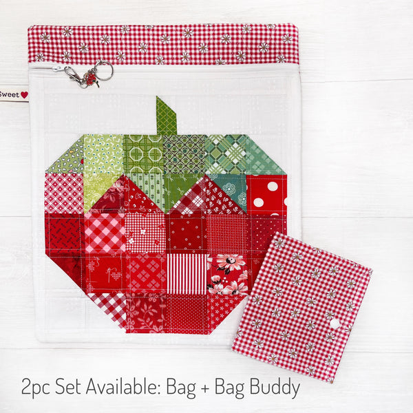 Patchwork Strawberry Cross Stitch Project Bag