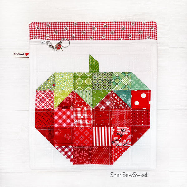 Patchwork Strawberry Cross Stitch Project Bag