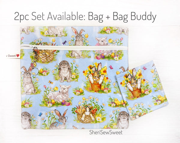 Easter Bunny Quilted Project Bag for Cross Stitch