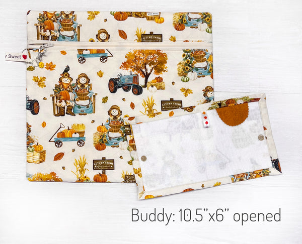 Fall Scarecrow Project Bag - Full Fabric or Vinyl Version