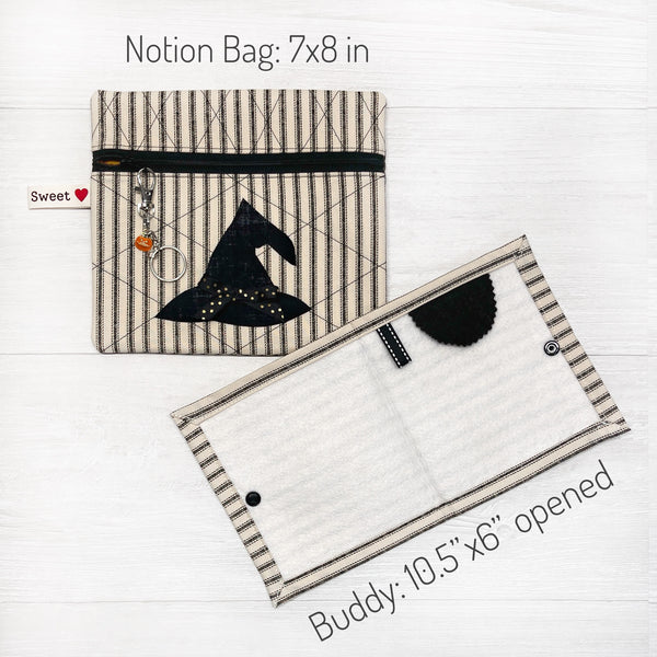 Witch Hat Project Bag for Cross Stitch, Embroidery, Needlework, Handwork or Sewing