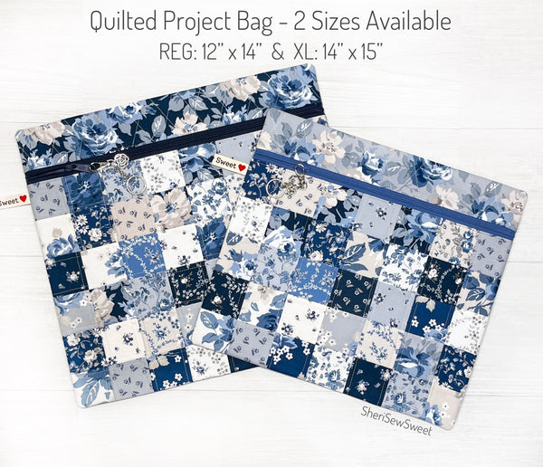 Blue Floral Cross Stitch Project Back