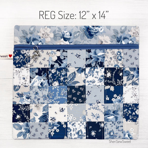 Blue Floral Cross Stitch Project Back