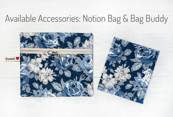 Blue Floral Cross Stitch Project Back