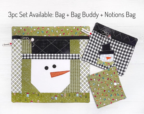 Snowman Cross Stitch Project Bag