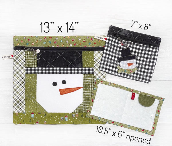 Snowman Cross Stitch Project Bag