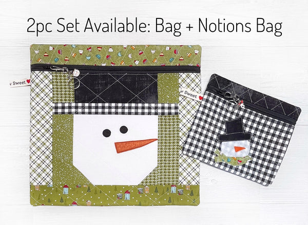 Snowman Cross Stitch Project Bag