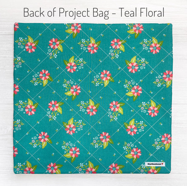 Quilted Cross Stitch Project Bag with Strawberry Lemonade Fabric by Sherri & Chelsi of Moda