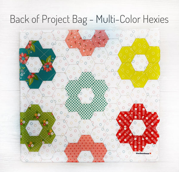 Quilted Cross Stitch Project Bag with Strawberry Lemonade Fabric by Sherri & Chelsi of Moda