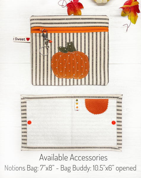 Quilted Patchwork Pumpkin Project Bag