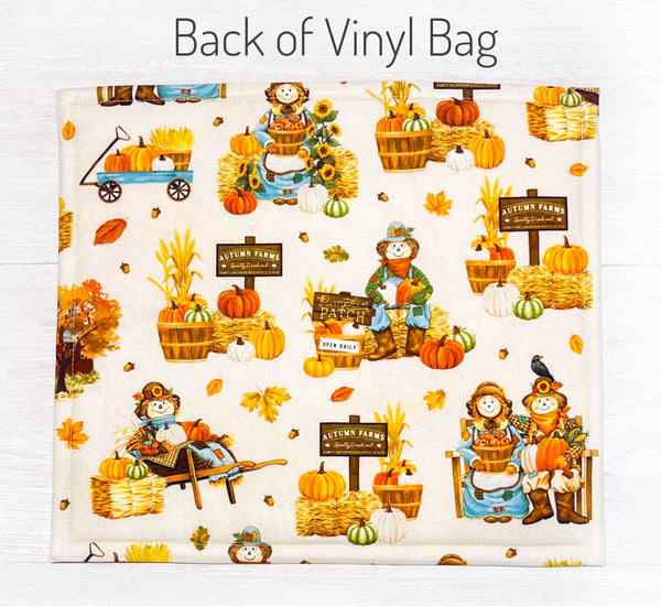 Fall Scarecrow Project Bag - Full Fabric or Vinyl Version