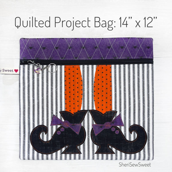 Halloween Witch Shoes Project Bag
