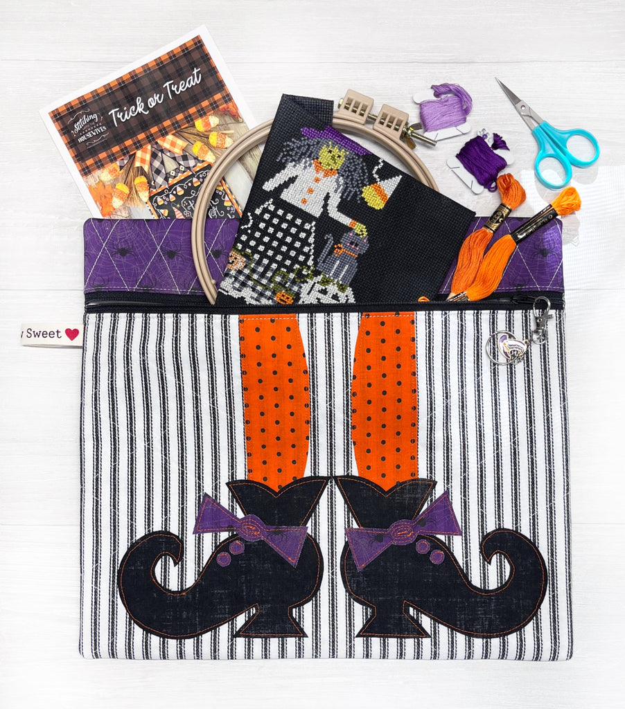 Halloween Witch Shoes Project Bag