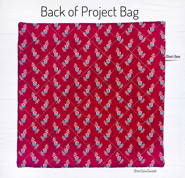 Patriotic Project Bag featuring American Gatherings iii Fabric