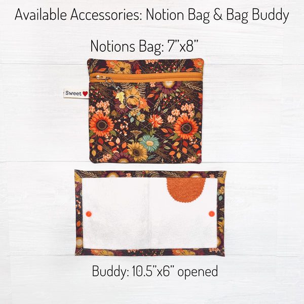 Fall Patchwork Cross Stitch Project Bag with Awe of Autumn Fabrics