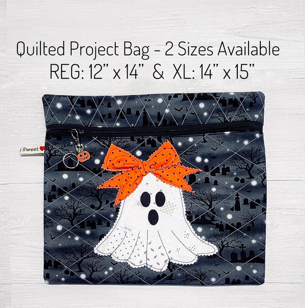 Halloween Ghost Cross Stitch Project Bag