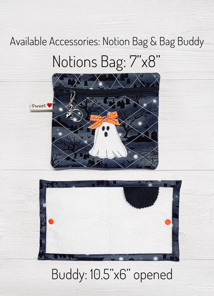 Halloween Ghost Cross Stitch Project Bag