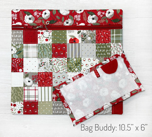 Christmas Cross Stitch Project Bag with Christmas Eve fabrics by Lella Boutique