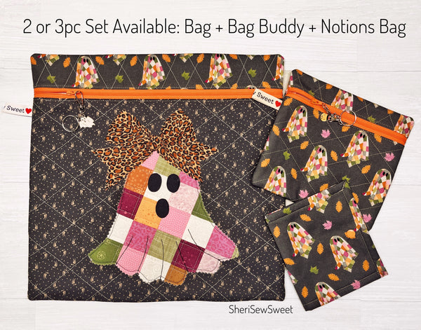 Halloween Ghost Cross Stitch Project Bag
