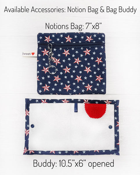 Patriotic Cross Stitch Project Bag w/America 250 Year fabric line