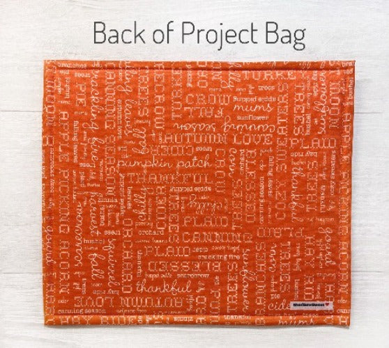 Patchwork Pumpkin Vinyl Front Cross Stitch Project Bag
