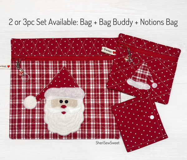 Santa Cross Stitch Project Bag