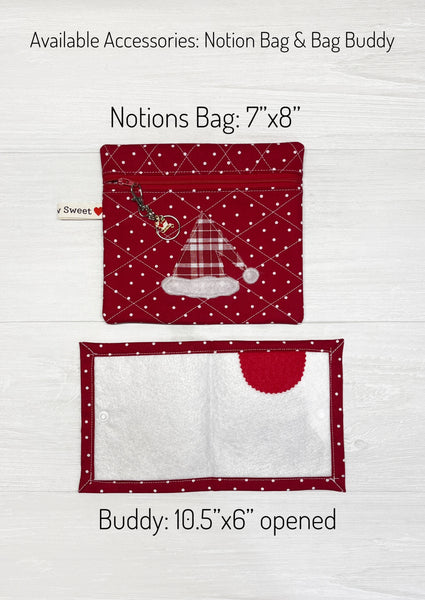 Santa Cross Stitch Project Bag