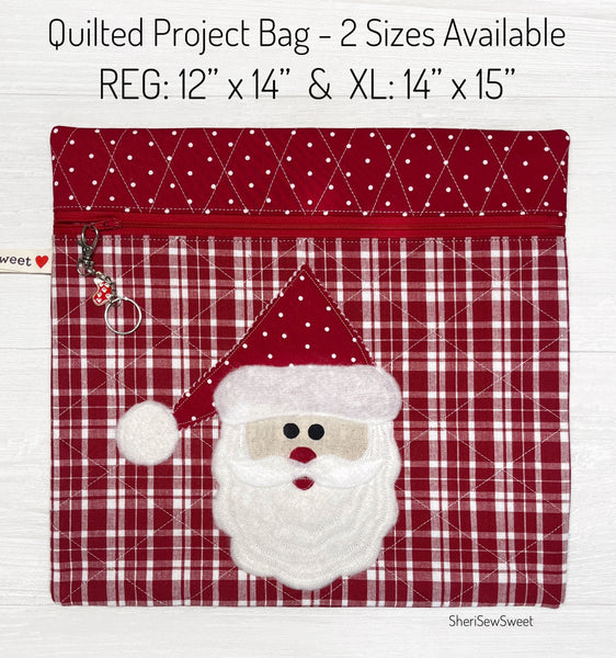 Santa Cross Stitch Project Bag