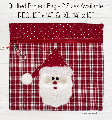 Santa Cross Stitch Project Bag