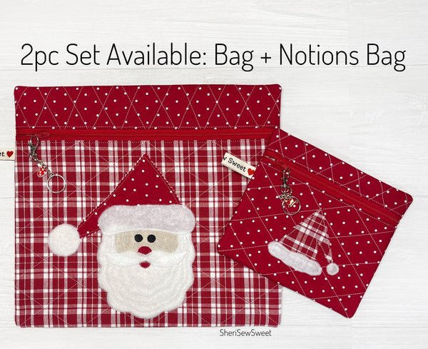 Santa Cross Stitch Project Bag