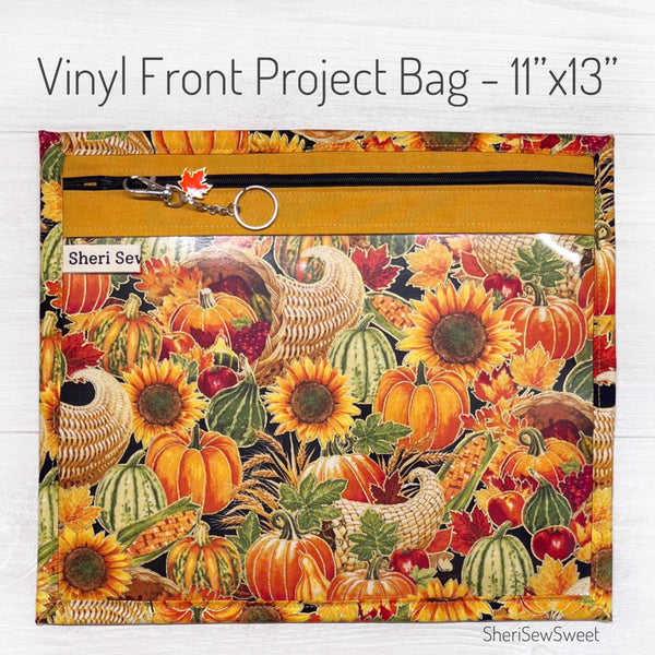 Fall Project Bag - Full Fabric or Vinyl Version